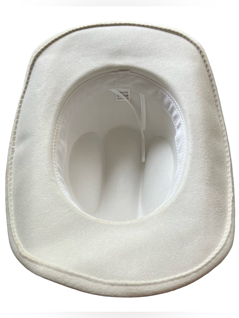 White Felt Cowboy Hat Pink Belt Buckle Rodeo Western Cap Brim Horses Costume - Picture 2 of 12